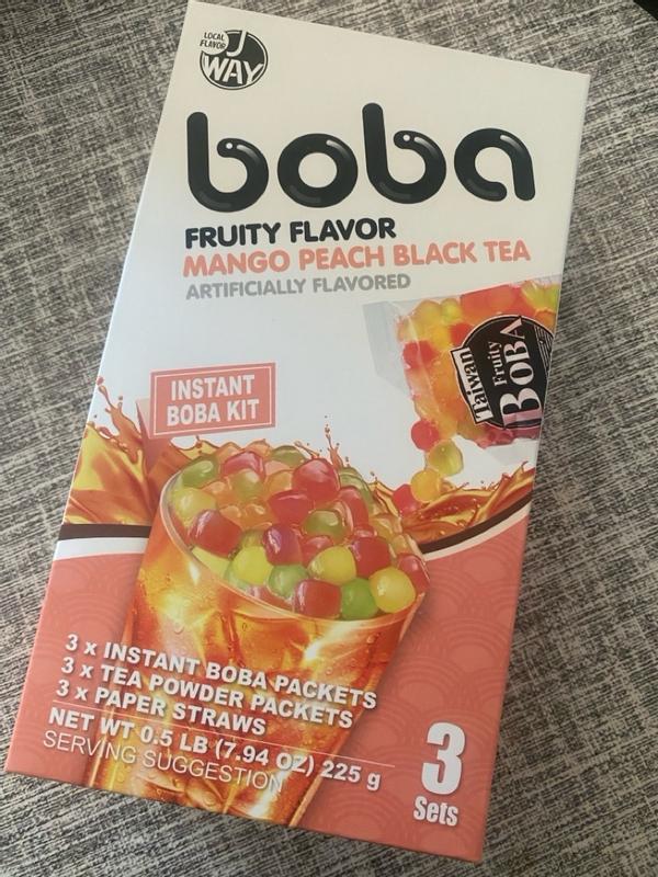 J Way Instant Boba Kit Mango Peach Black Tea - 3 Servings – J WAY FOODS