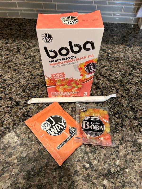 J Way Instant Boba Kit Mango Peach Black Tea - 3 Servings – J WAY FOODS