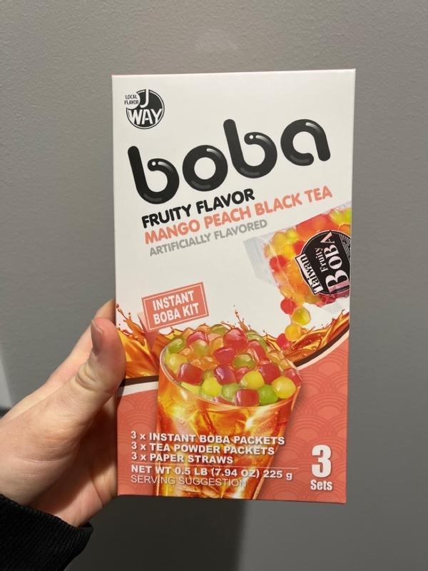 J Way Instant Boba Kit Mango Peach Black Tea - 3 Servings – J WAY FOODS