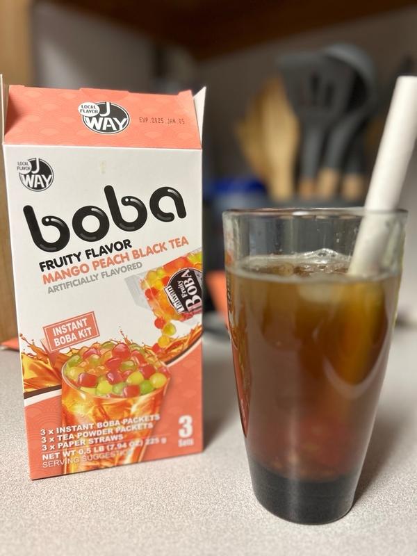 J Way Instant Boba Kit Mango Peach Black Tea - 3 Servings – J WAY FOODS