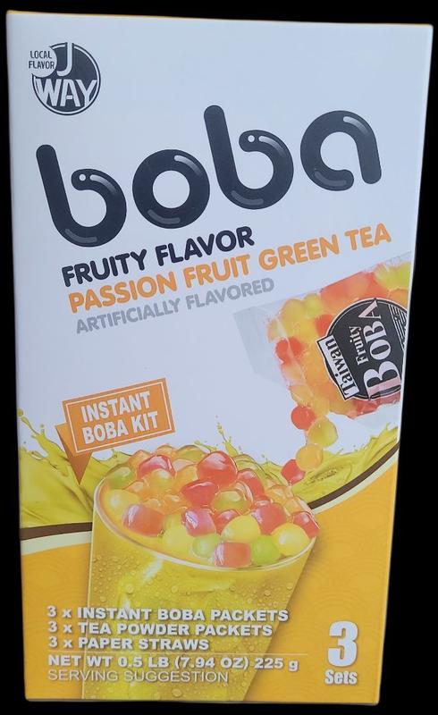 J WAY Instant Boba Bubble Pearl Variety Milk Fruity Tea Kit with Authentic  Brown Sugar Caramel Tapioca Boba, Ready in Under One Minute, Paper Straws