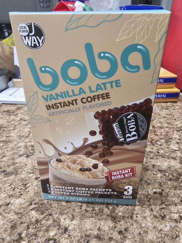 J Way Instant Boba, Vanilla Latte, 3 Drink Kit