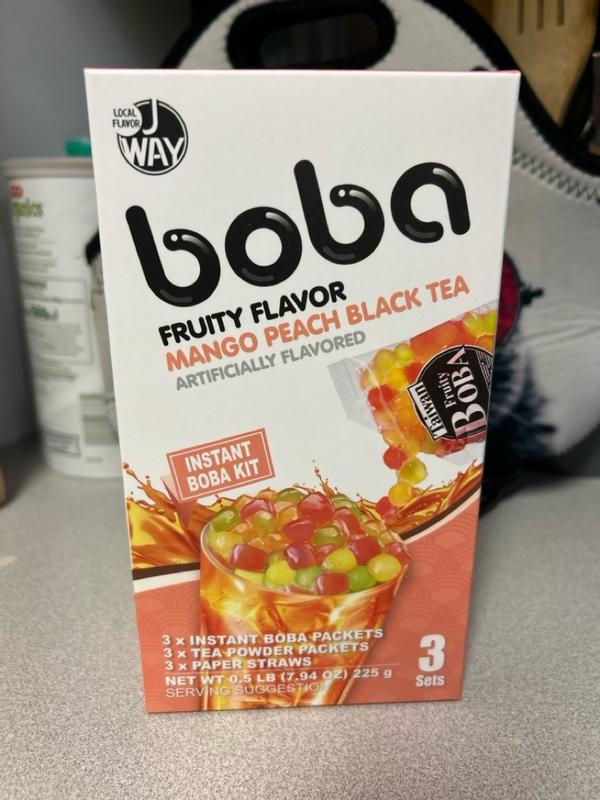 Black Tea Peach Bubble Tea