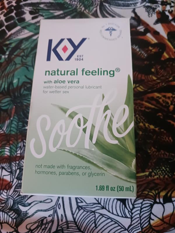 ky lubricant with aloe vera K-Y Natural Feeling Lube with Aloe Vera, Water Based Personal Lubricant For  Sexual Wellness, 1.69 fl oz main image 1