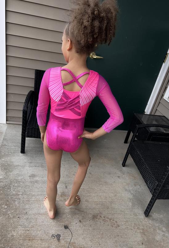 NWT GK gymnastics tumbling Pink Horizon Competitive Leotard Style #5846ST popular sz AXS