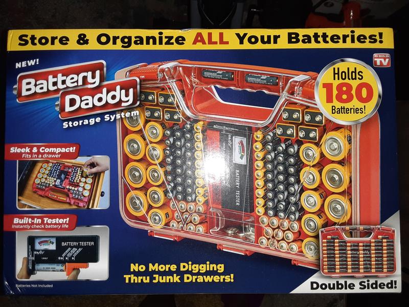 Battery Daddy 180 Pc Battery Organizer Storage Case with Tester ~As Seen On TV~ 