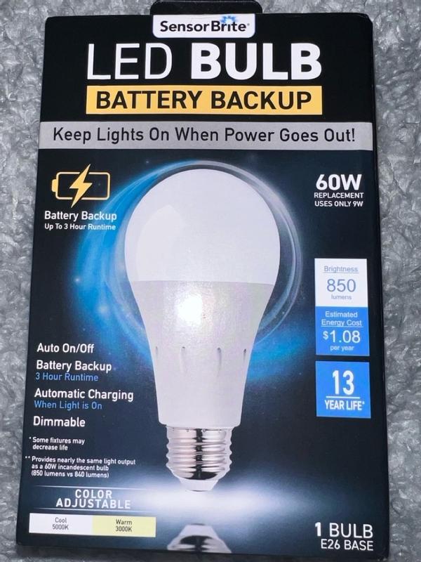 Reviews for Sensor Brite 60 Watt A15 Soft White LED Light Bulb with Backup Battery Pg 2 The Home Depot