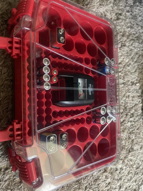 Battery Daddy 150 Battery Organizer and Storage Case with Tester