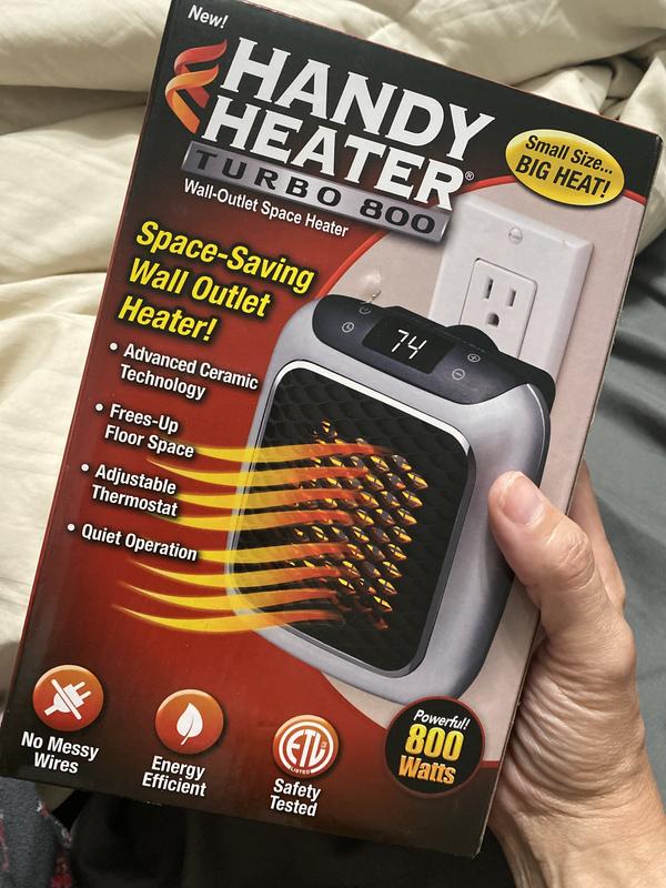 HANDY HEATER Turbo 800 Wall Outlet Space Heater Instruction Manual