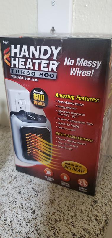 Handy Heater Wall-Out Electric Space Heater Deluxe with Remote, Ontel