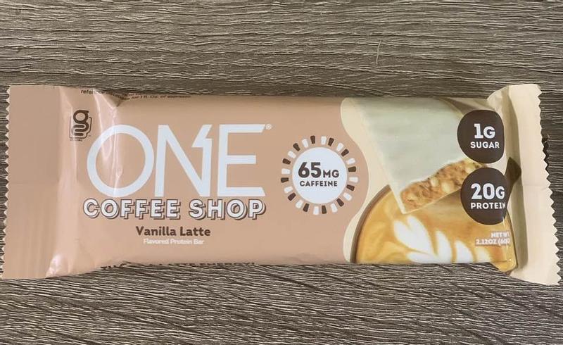 ONE COFFEE SHOP Vanilla Latte Flavored Protein Bars, 2.12 oz, 12