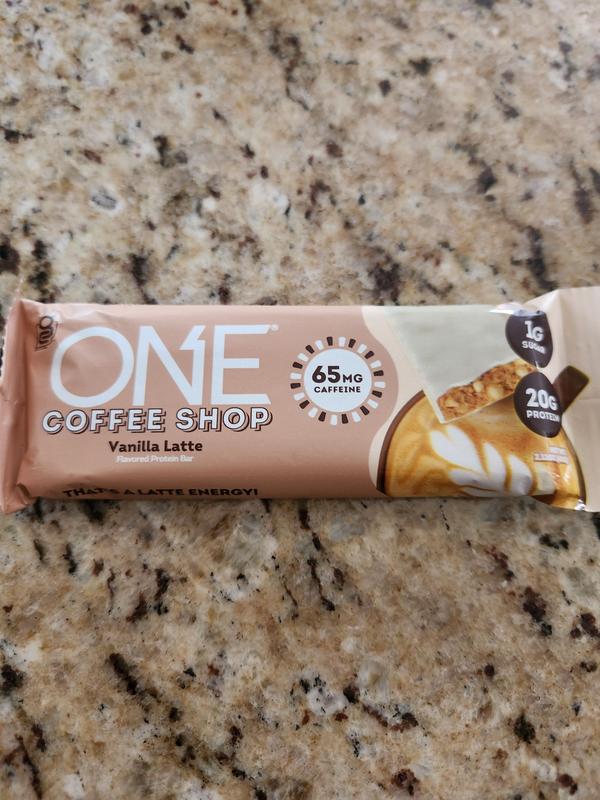 ONE COFFEE SHOP Vanilla Latte Flavored Protein Bars, 2.12 oz, 12