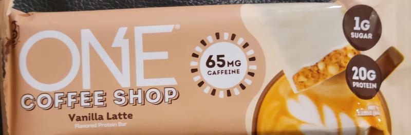 ONE COFFEE SHOP Vanilla Latte Flavored Protein Bars, 2.12 oz, 12