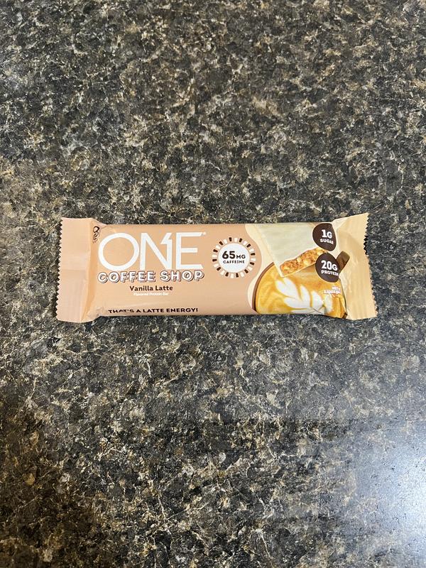 ONE COFFEE SHOP Vanilla Latte Flavored Protein Bars, 2.12 oz, 4