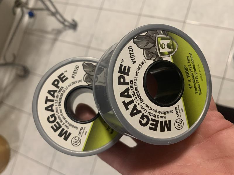 1/2 x 260 MegaTape Gray PTFE Tape