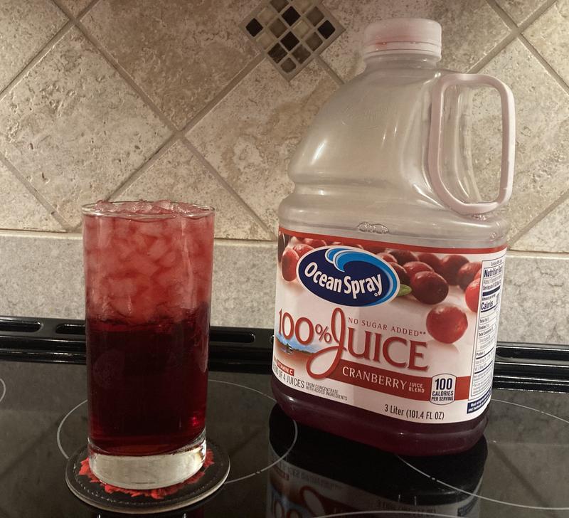 cranberry juice 8oz glass