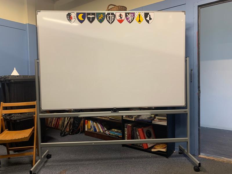 Lorell Magnetic Dry-Erase Whiteboard Easel, 48 x 72, Aluminum Frame With  Silver Finish