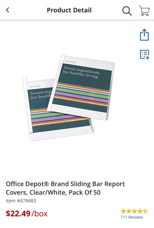 Office Depot Brand Sliding Bar Report Covers ClearWhite Pack Of 50 