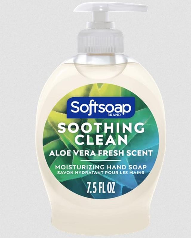 Softsoap Liquid Hand Soap Pump Soothing Aloe Vera Aloe Vera Scent 7.5 fl oz 221.8 mL Pump Bottle Dispenser Dirt Remover Hand Pearl 6 Carton Office Depot