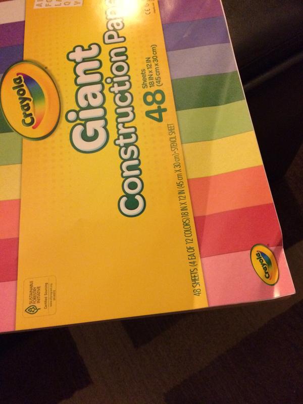 Crayola Giant Construction Paper And Stencil Set Tabloid Extra