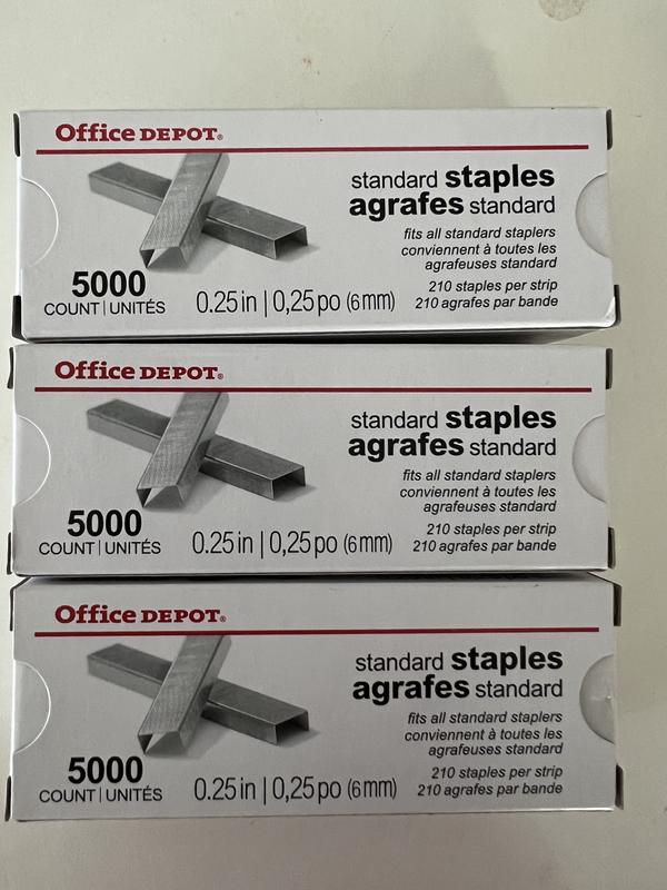 Office Depot Brand Standard Staples 14 5000 Staples Per Pack Box Of 5 Packs  - Office Depot