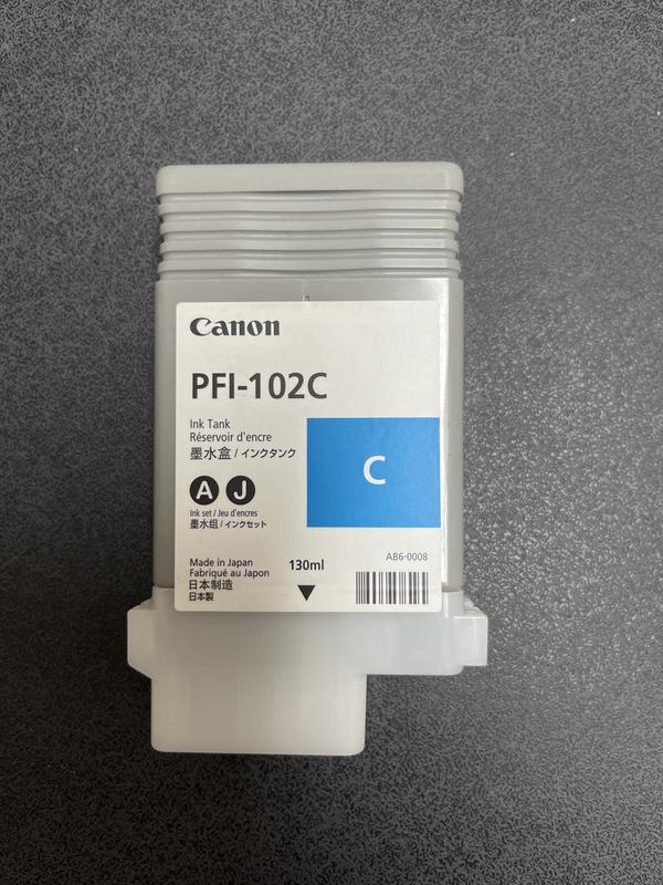 Canon PFI 102 Cyan Ink Cartridge PFI 102C - Office Depot