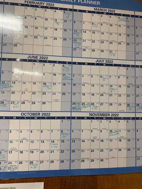 AT A GLANCE Horizontal Reversible Erasable AcademicRegular Year Wall  Calendar 36 x 24 PM200S28 - Office Depot