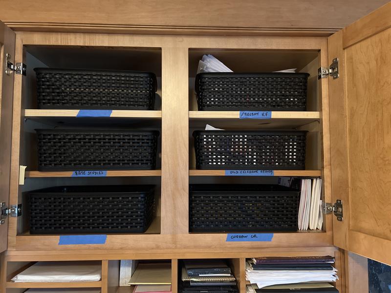 Realspace Plastic Weave Bookshelf Bin Small Size Black - Office Depot