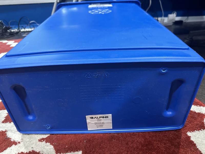 Alpine ALP477-BLU-3PK 23 Gal. Blue Indoor Trash Container Recycling Bin 3  Pack