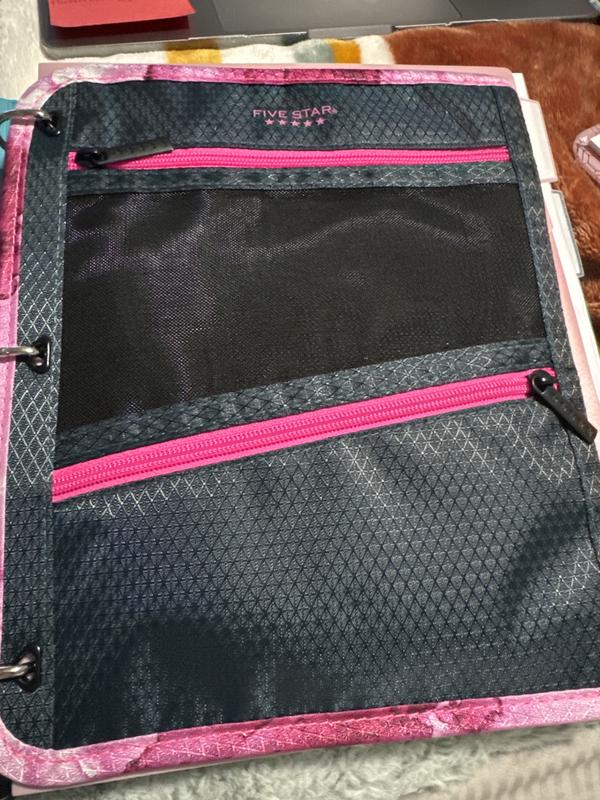 Five Star Zipper Three Hole Punched Pencil Pouch Assorted Colors