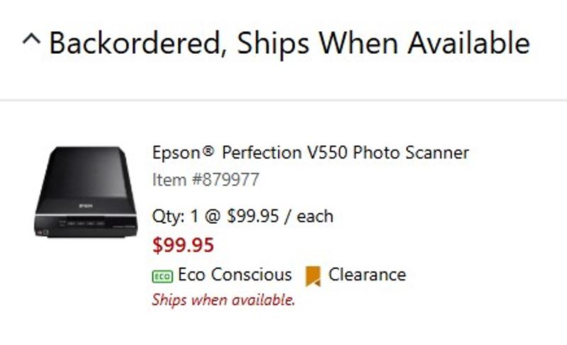 Epson Perfection V550 Photo Scanner - Office Depot