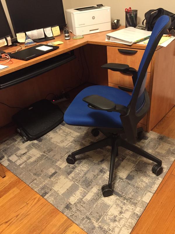 Anji Mountain Aarhus Rug d Chair Mat 14 H x 40 W x 54 D BeigeBrownGray