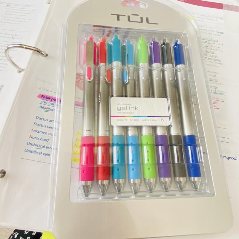 TUL GL Series Retractable Gel Pens Fine Point 0.5 mm Silver Barrel Blue Ink  Pack Of 12 Pens - Office Depot