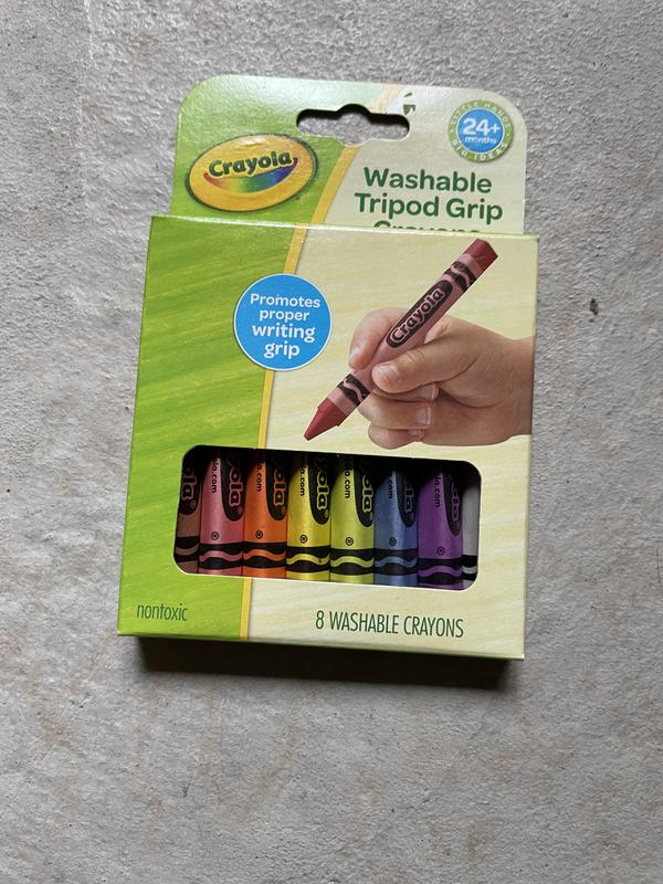 Crayola Crayons, Tripod Grip, Washable - 8 washable crayons