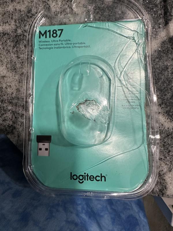 Logitech M187 Wireless Mini Mouse - Black (Refurbished, NO RECEIVER INCLUDED)