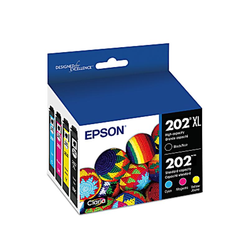 Epson 202XL Black202 Claria Cyan Magenta Yellow High Yield Ink