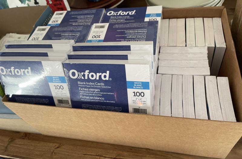 Oxford Index Cards 500 Pack 4x6 Index Cards Blank on Both Sides White 5 Pac  New