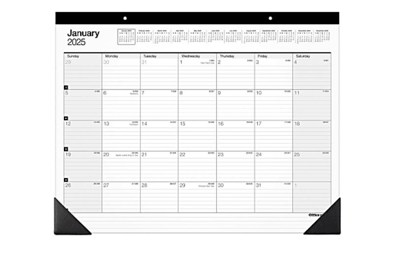 Bloc De Calendario Durable 7291 - 25 Hojas, Para Escritorio, Práctico Y Resistente
