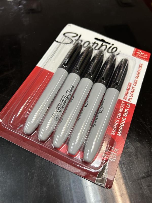Super Sharpie Permanent Markers, Black, Pack Of 6 Markers