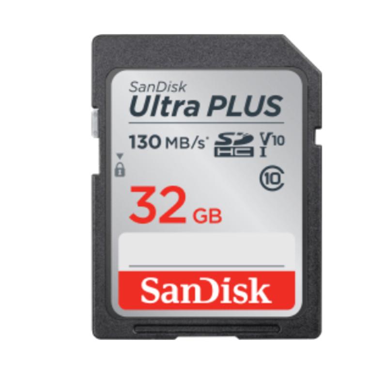 SanDisk Ultra PLUS SD Card 32GB Office Depot