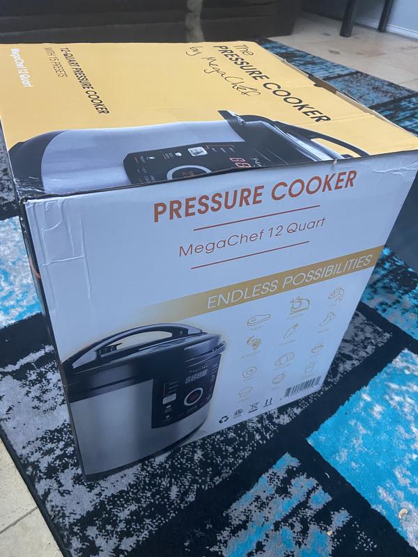 Megachef 12 Quart Steel Digital Pressure Cooker with 15 Presets