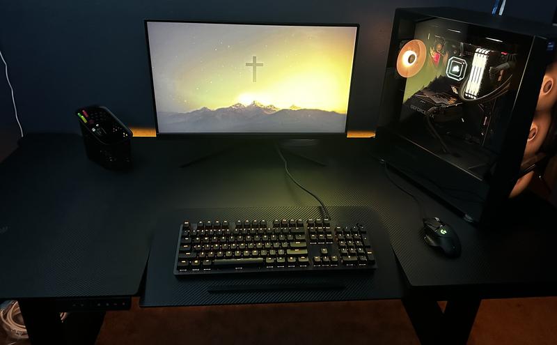 RS Gaming Chronos 66 W Height Adjustable Gaming Desk with