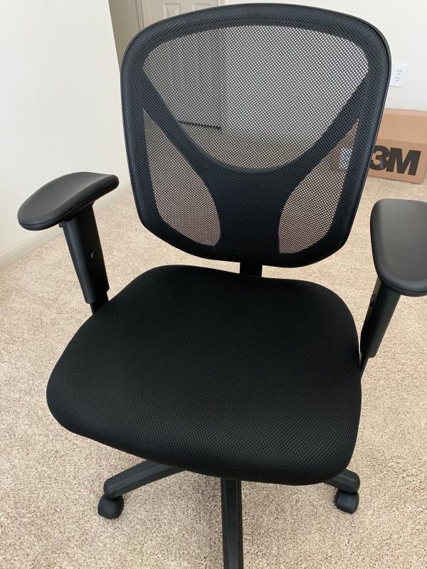 Realspace MFTC 200 Ergonomic Mesh Mid Back Task Chair Black BIFMA