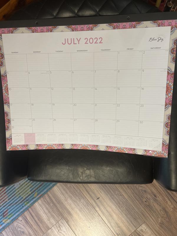 Blue Sky Monthly Academic Desk Pad Calendar 22 x 17 Clarabelle July