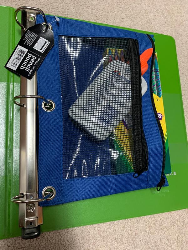 Office Depot Brand Pencil Pouch With Mesh Window 7 x 9 34 Assorted