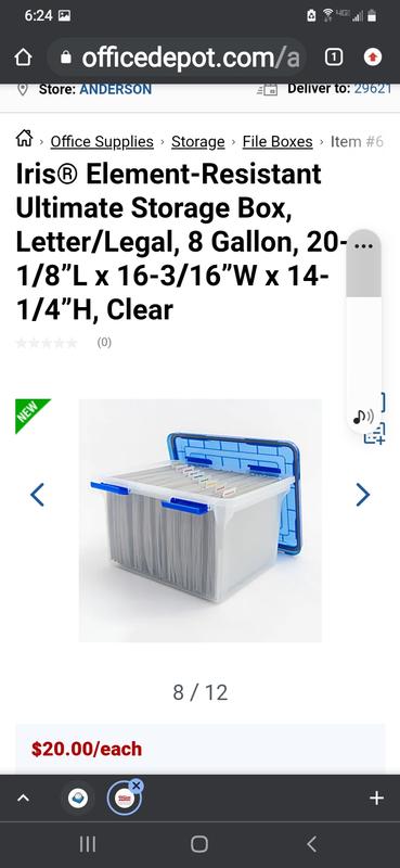 Iris Element Resistant Ultimate Storage Box LetterLegal 8 Gallon