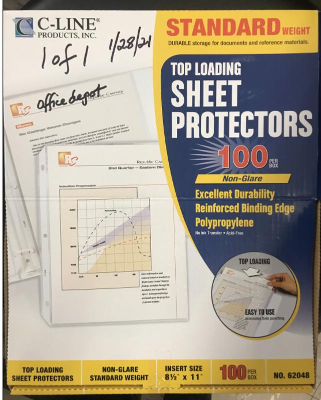 Office Depot Brand Single Pocket Sheet Protectors 8 12 x 11