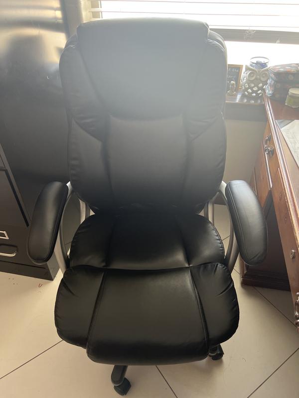 Realspace Hurston Bonded Leather High Back Executive Chair Black
