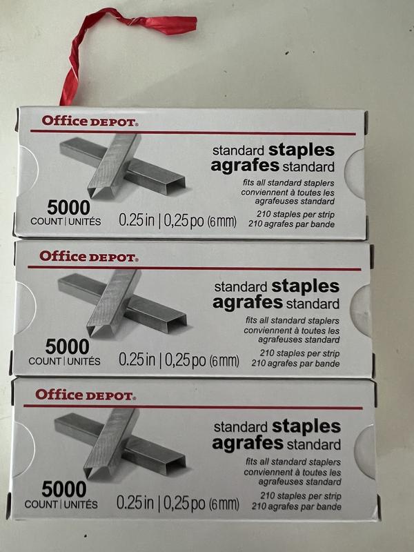 Office Depot Brand Standard Staples 14 5000 Staples Per Pack Box Of 5 Packs  - Office Depot