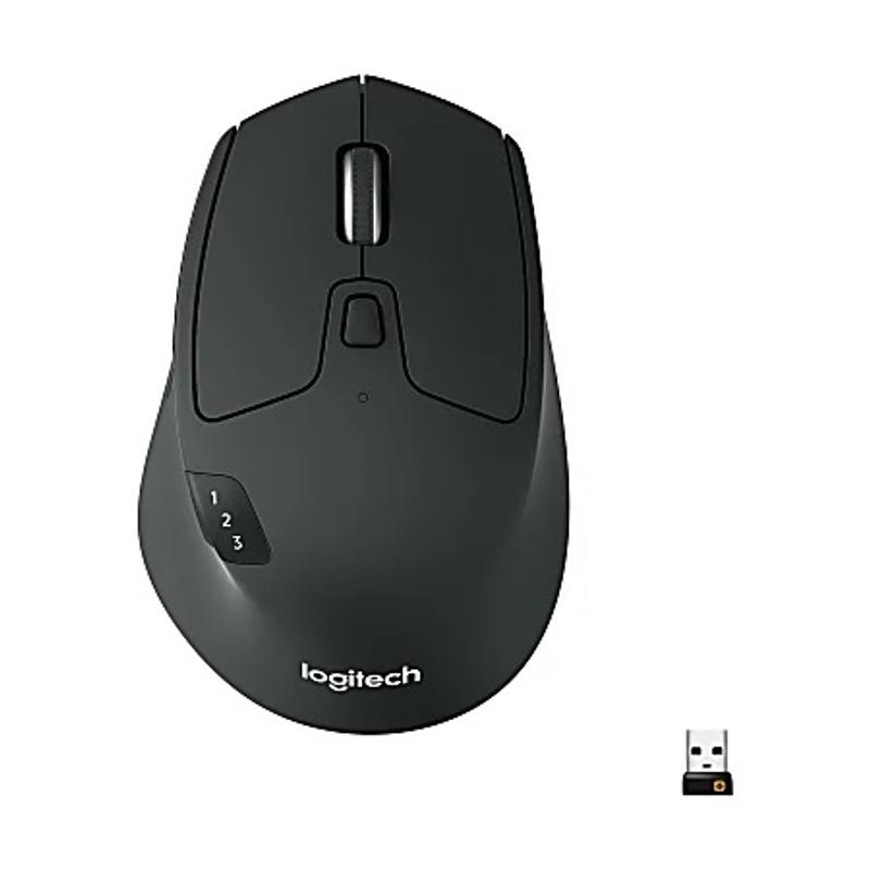 Logitech M705 Marathon Wireless Mouse – Long 3 Year Battery Life Ergonomic  Sculpted Right-Hand Shape Hyper-Fast Scrolling and USB Unifying Receiver